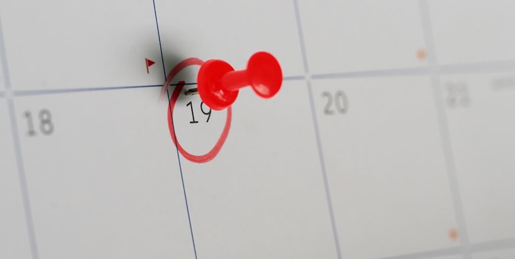 photo calendrier avec une date épinglée